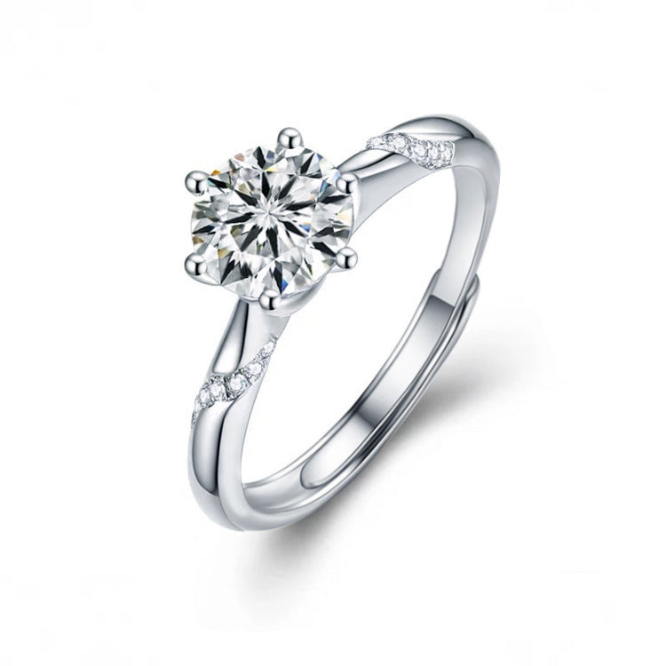 Dam Moissanite Ring 925 Sterling Silver