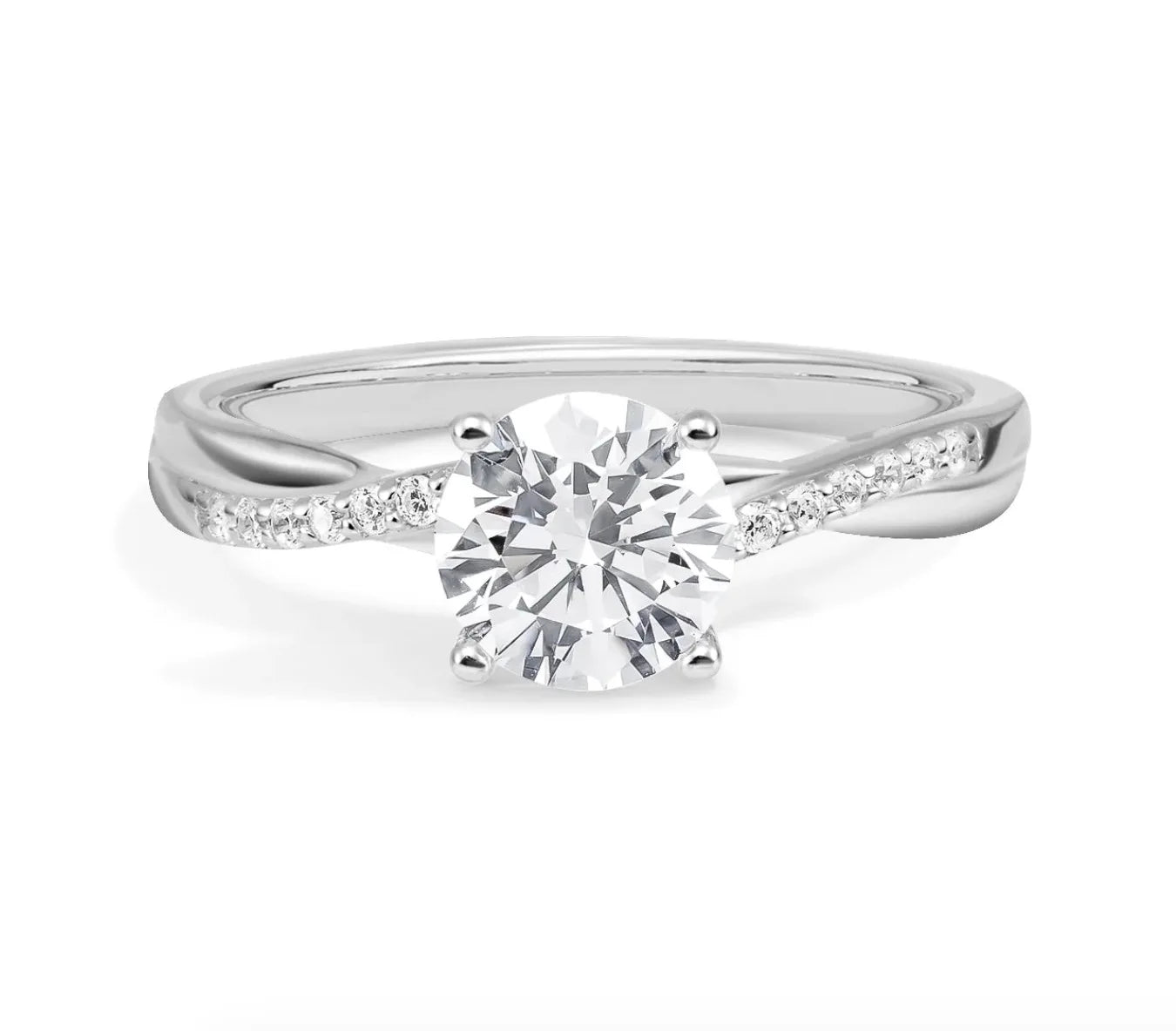 925 Sterling Silver Moissanite Ring