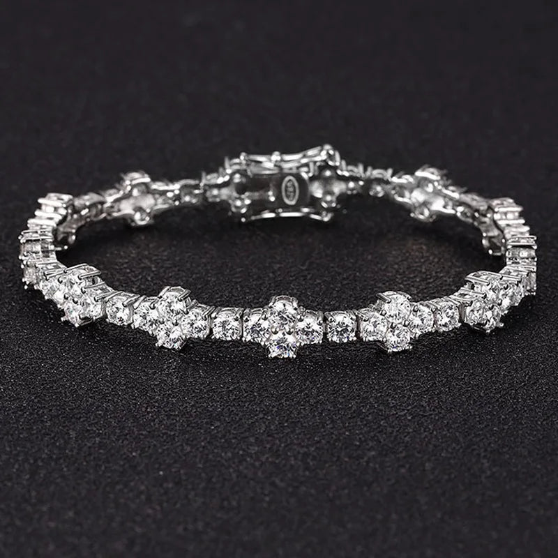 Moissanite Diamond Cross Bracelet for Women