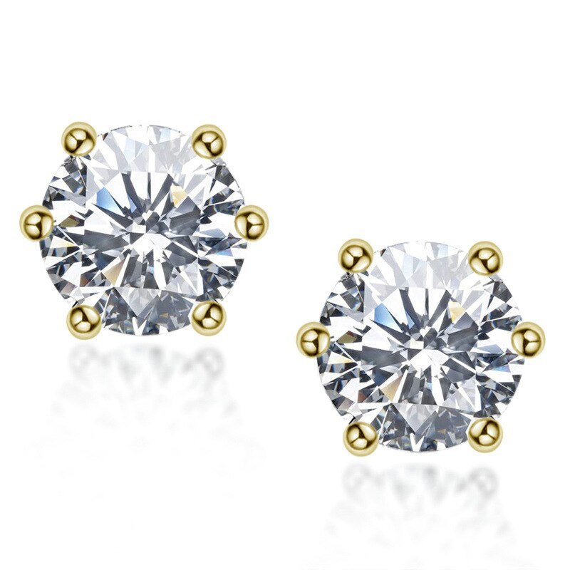 Moissanite Vackra klassiska Örhänge i silver