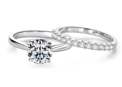 925 Sterling Silver Solitärring – Moissanite Elegans 2-1