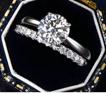 925 Sterling Silver Solitärring – Moissanite Elegans 2-1