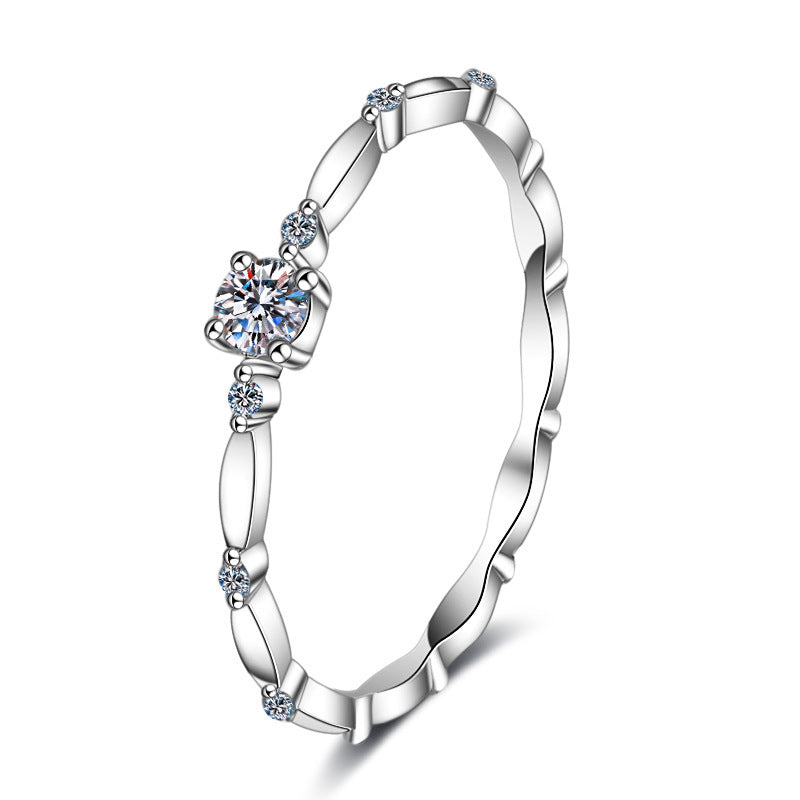 Modern Moissanite Ring for classic woman