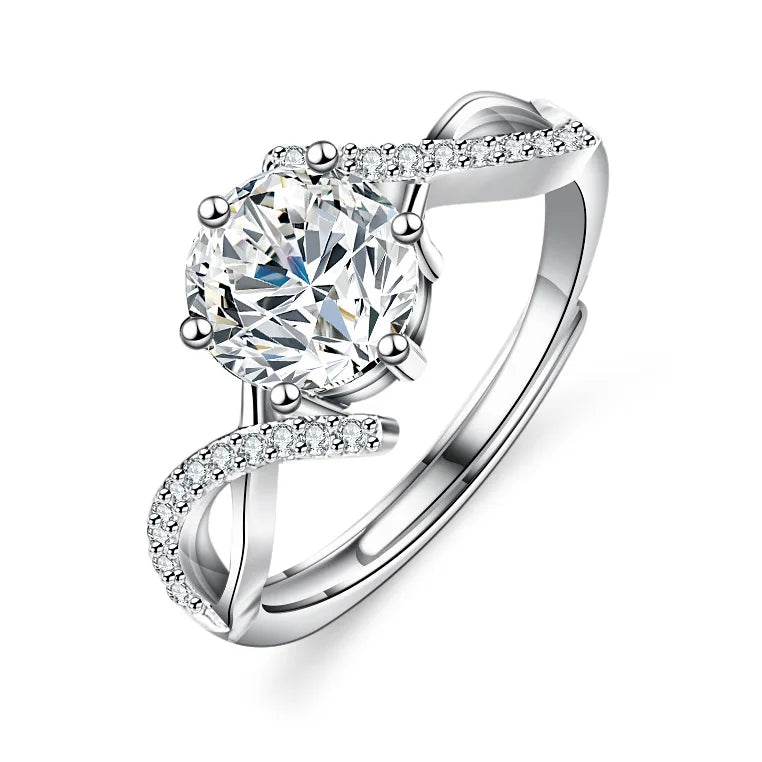 Sterling Silver Six Claw Ring