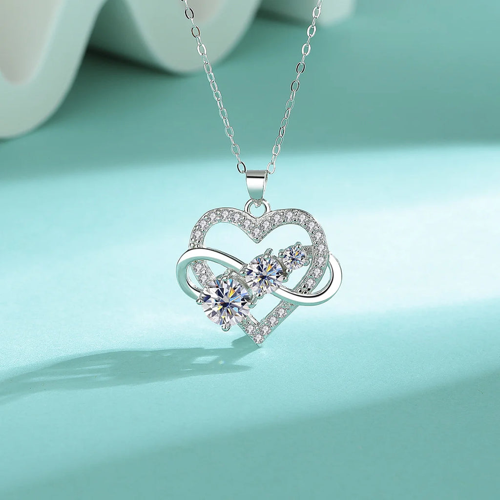Vintage Heart Moissanite Necklace