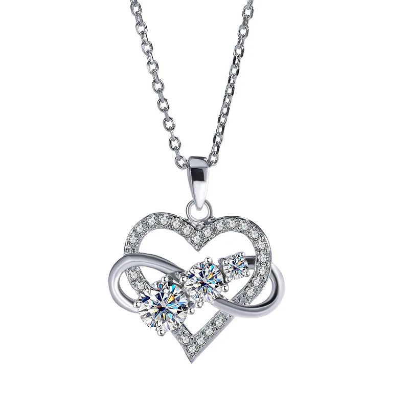 Vintage Heart Moissanite Necklace