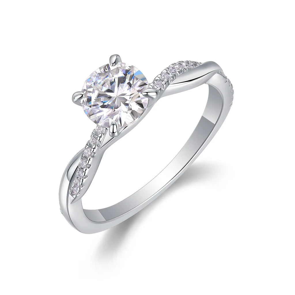 925 Sterling Silver Moissanite Ring
