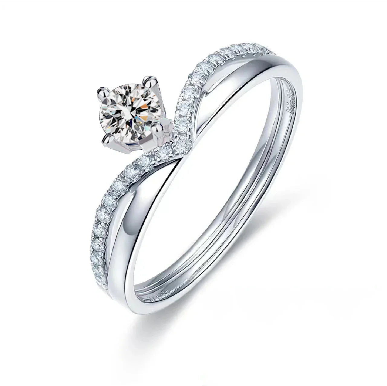 Exquisite 925 Sterling Silver Moissanite Ring