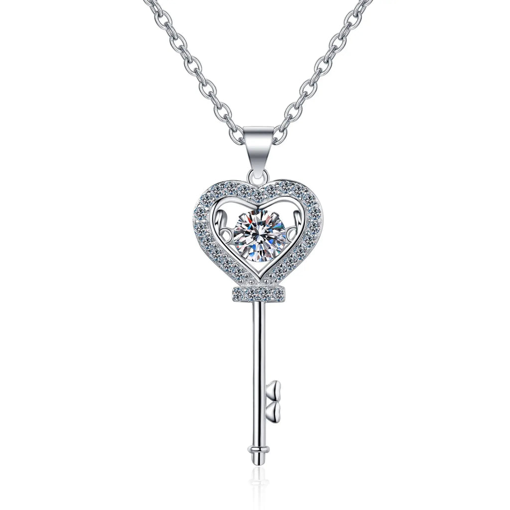 Key-Shape Moissanite Neckless