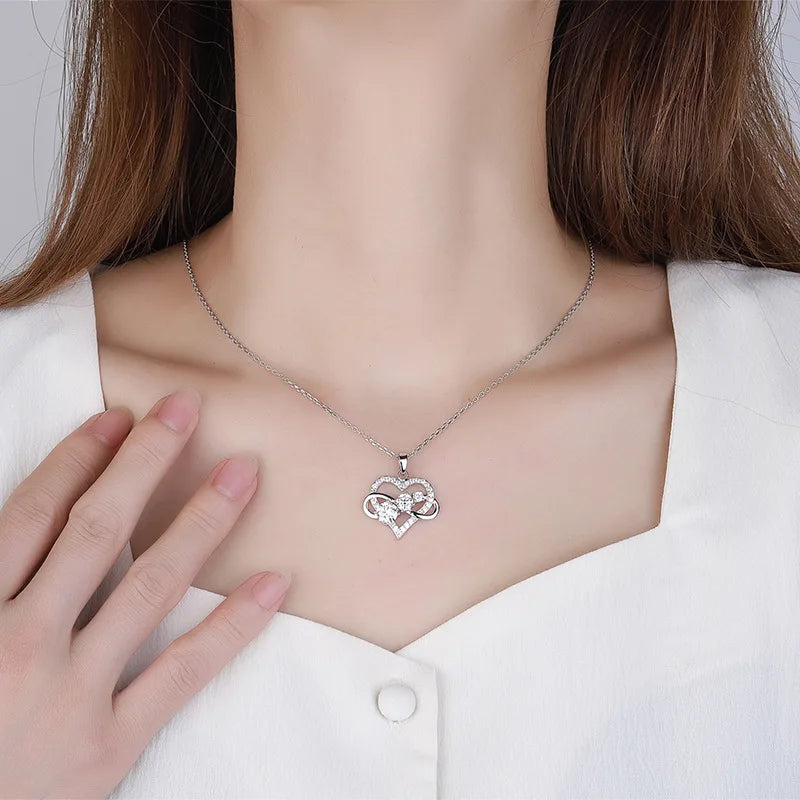 Vintage Heart Moissanite Necklace