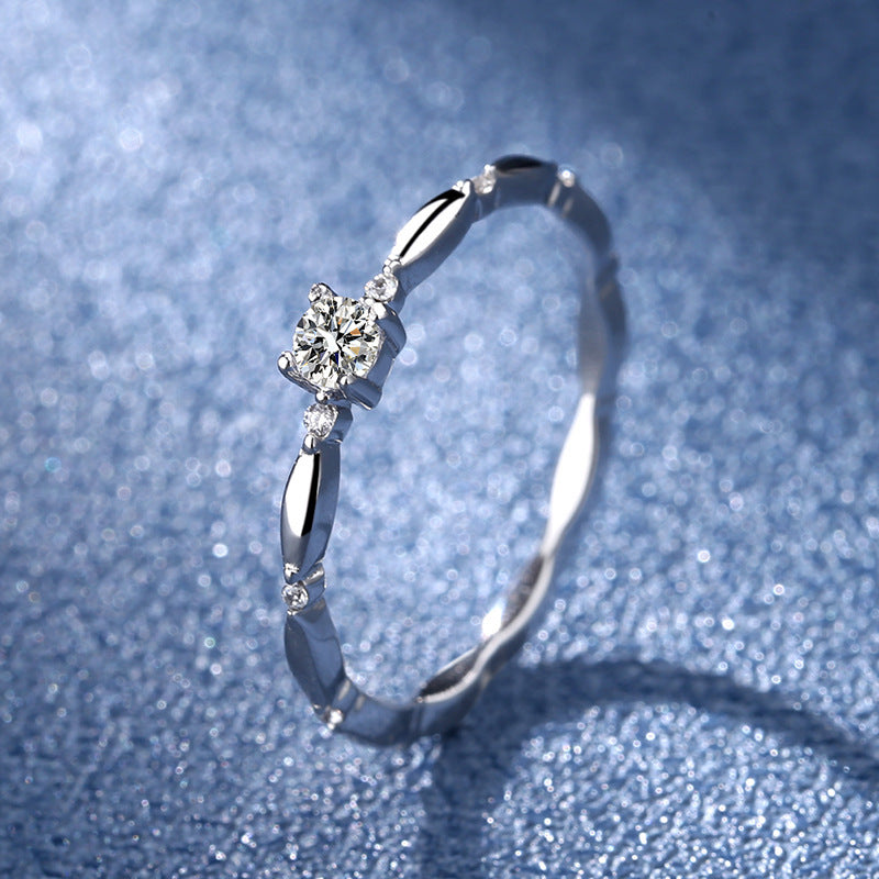 Modern Moissanite Ring for classic woman