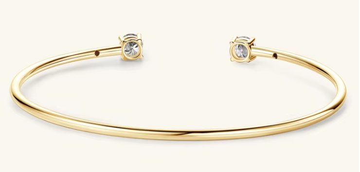 Moissanite Armband "Flair" i 925 Sterling Silver – Rund Slipning, Elegant & Tidlöst