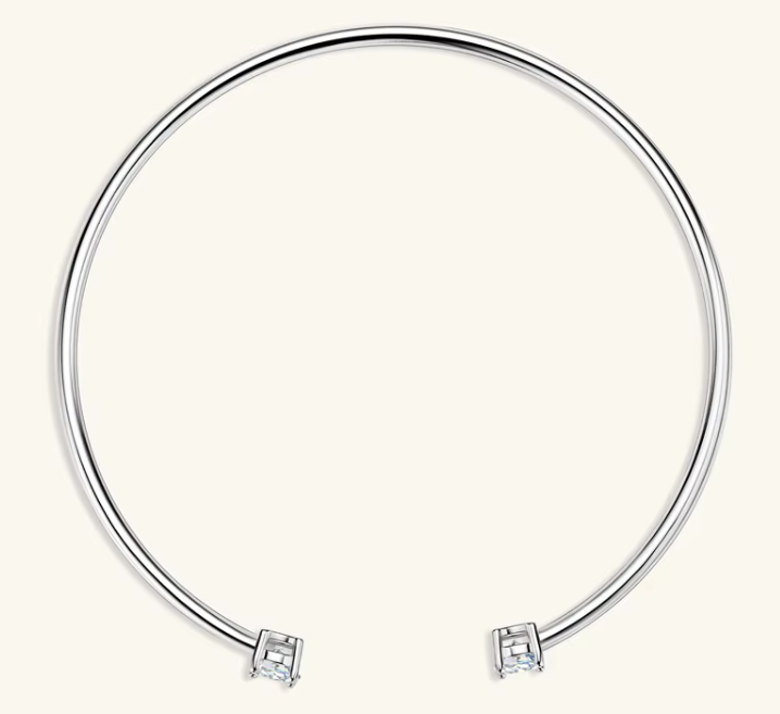Moissanite Armband "Flair" i 925 Sterling Silver – Rund Slipning, Elegant & Tidlöst
