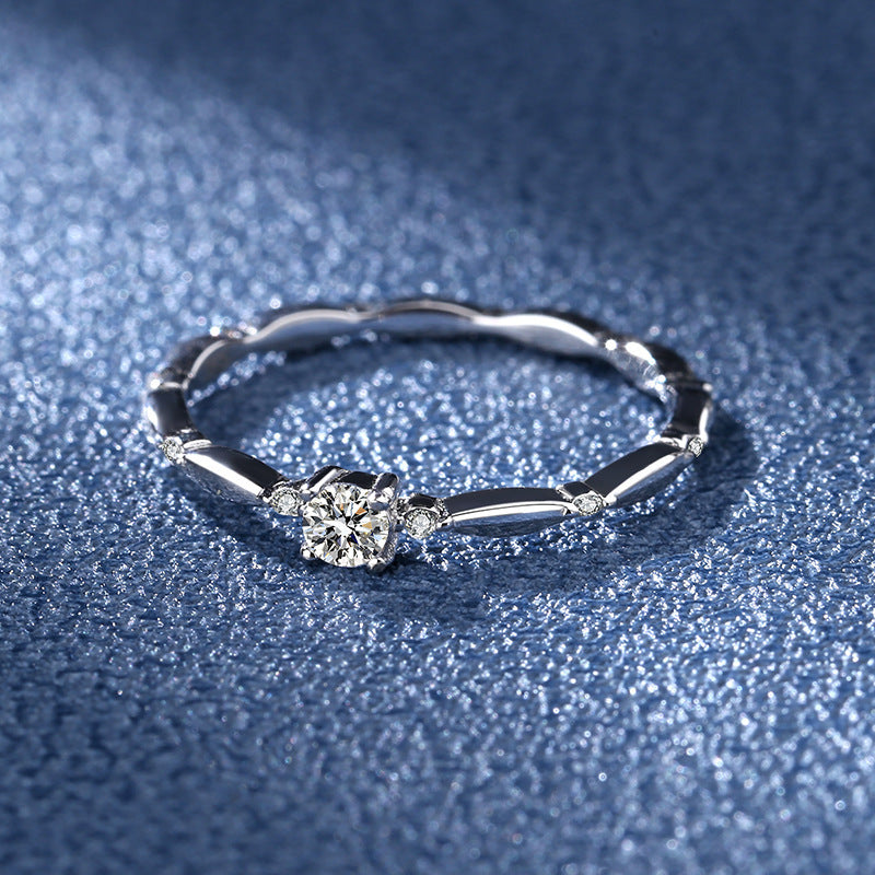 Modern Moissanite Ring for classic woman