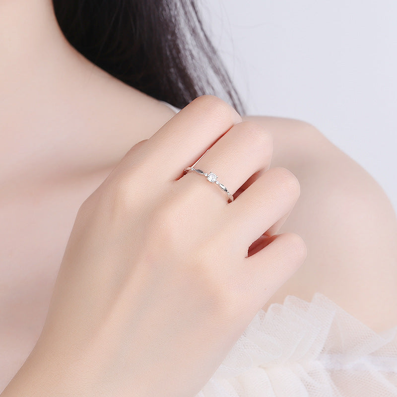 Modern Moissanite Ring for classic woman