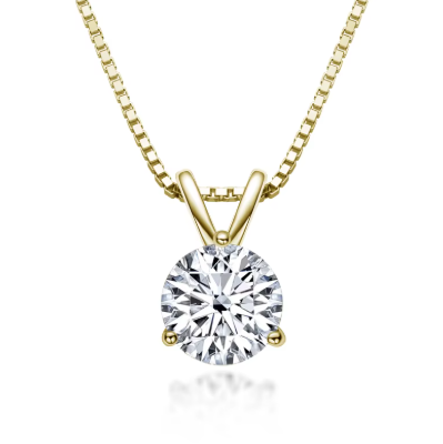Lyxigt Moissanite "Varda" Halsband 2 ct sten – 8 mm Brilliant-cut | 925 Sterling Silver