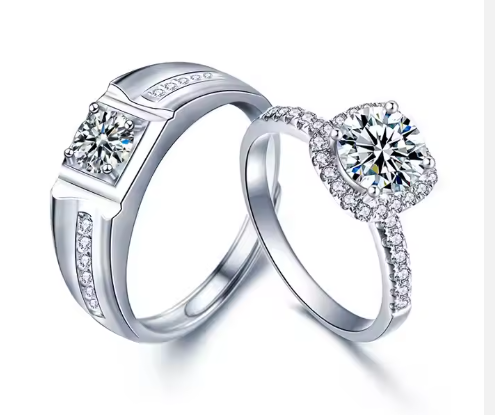 Matchande Moissanite Ringar för Par – Förlovning, Bröllop & Jubileum
