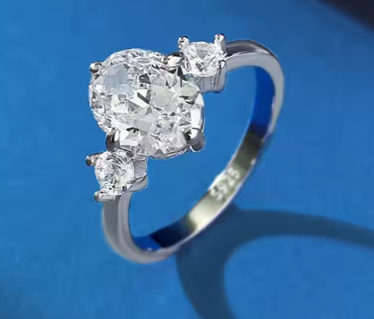 2 Ct Moissanite Solitärring i 925 Sterling Silver – Klassisk Lyx