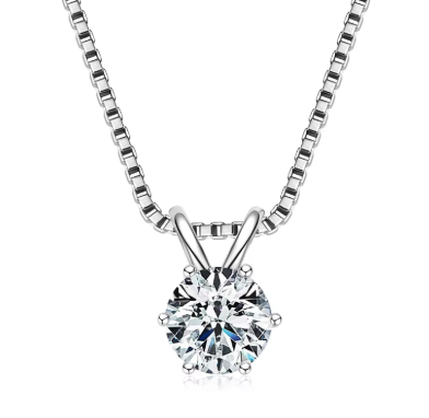 Moissanite-Pendant 2 ct i 925 Sterling Silver – En Tidlös Klassiker Roxy