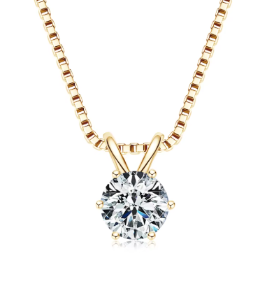 Moissanite-Pendant 2 ct i 925 Sterling Silver – En Tidlös Klassiker Roxy