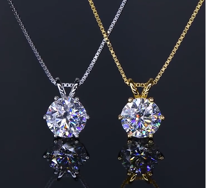 Moissanite-Pendant 2 ct i 925 Sterling Silver – En Tidlös Klassiker Roxy
