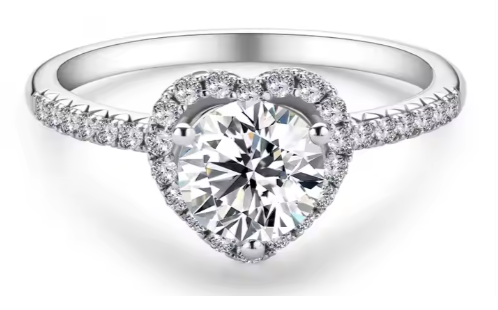 Moissanite Solitaire-ring i 925 Sterling Silver – Klassisk och Lyxig