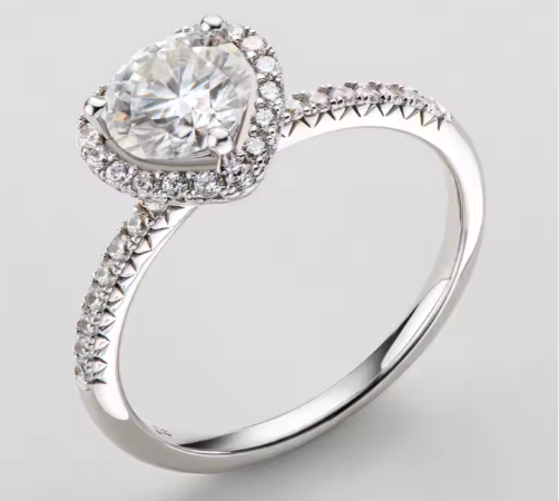 Moissanite Solitaire-ring i 925 Sterling Silver – Klassisk och Lyxig