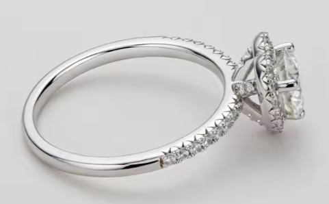 Moissanite Solitaire-ring i 925 Sterling Silver – Klassisk och Lyxig