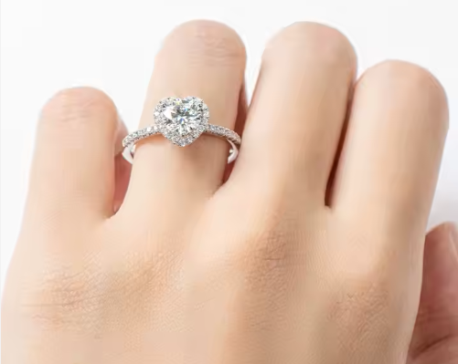 Moissanite Solitaire-ring i 925 Sterling Silver – Klassisk och Lyxig