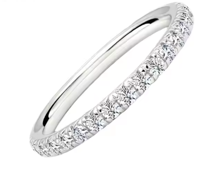 Trendig Moissanite Tennis-ring "Belle" i 925 Sterling Silver