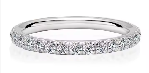 Trendig Moissanite Tennis-ring "Belle" i 925 Sterling Silver