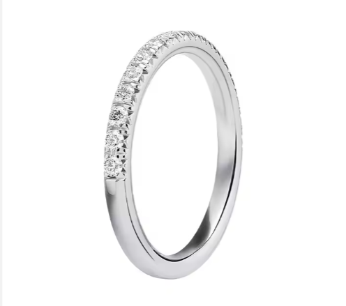 Trendig Moissanite Tennis-ring "Belle" i 925 Sterling Silver