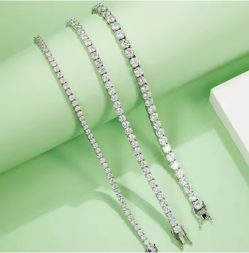 Tennisarmband – 925 Sterling Silver | Herr & Dam"iced out"